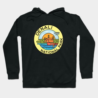 Denali National Park Alaska Camping Canoe Hoodie